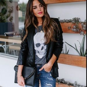 Vici Faux Leather Blazer